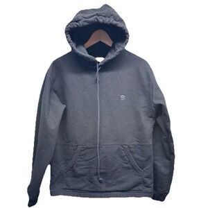 Yellow The Label Hoodie Mens Small Black Relaxed Fit Cotton Logo Pullover Canada